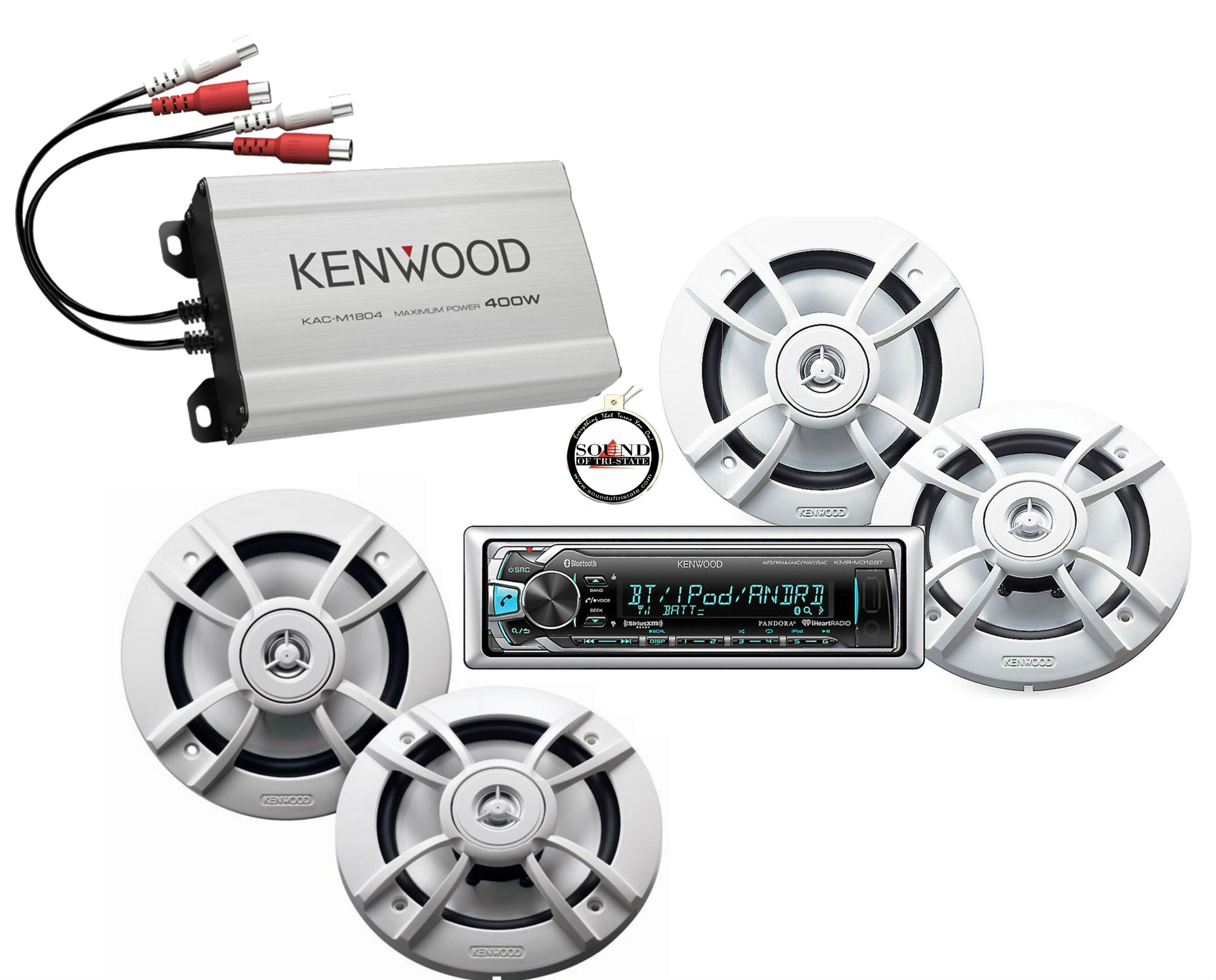 Kenwood KFC-1633MRW 6 1/2" 2 Way Marine Speakers New KFC1633MRW